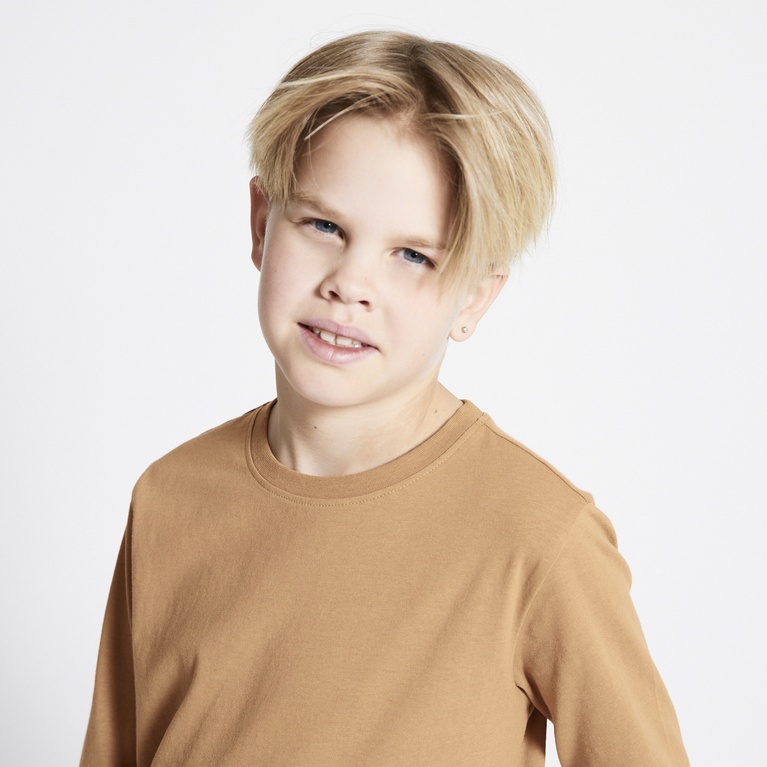 Long sleeve tee "Kim" Tobacco